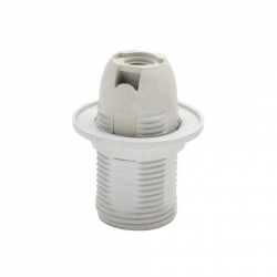 Эл.патрон Е-14 пластик,люстровый с кольцом